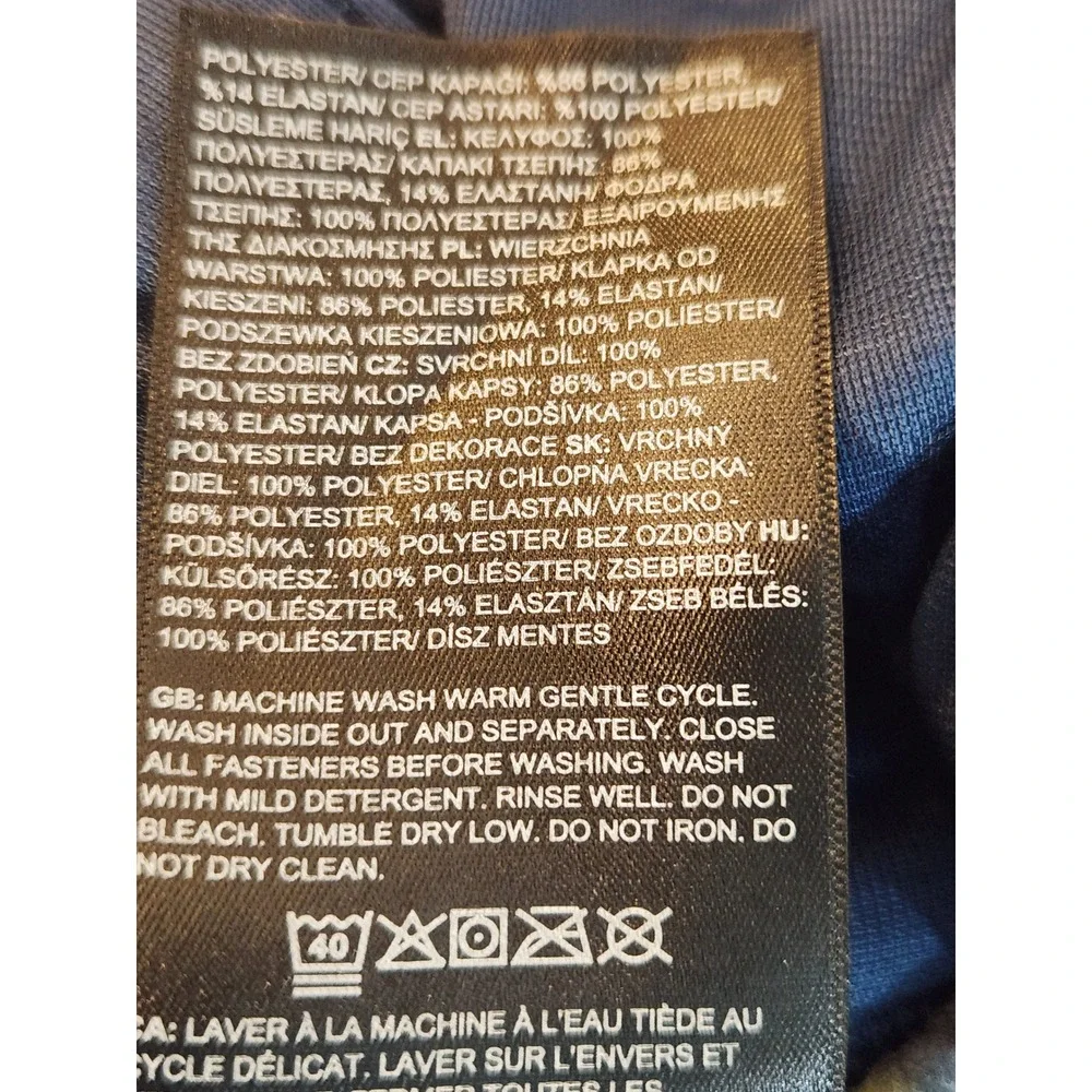 The North Face Mens XXL Blue Yellow Zig Zag Mountain Fleece Jogger Pants Regular